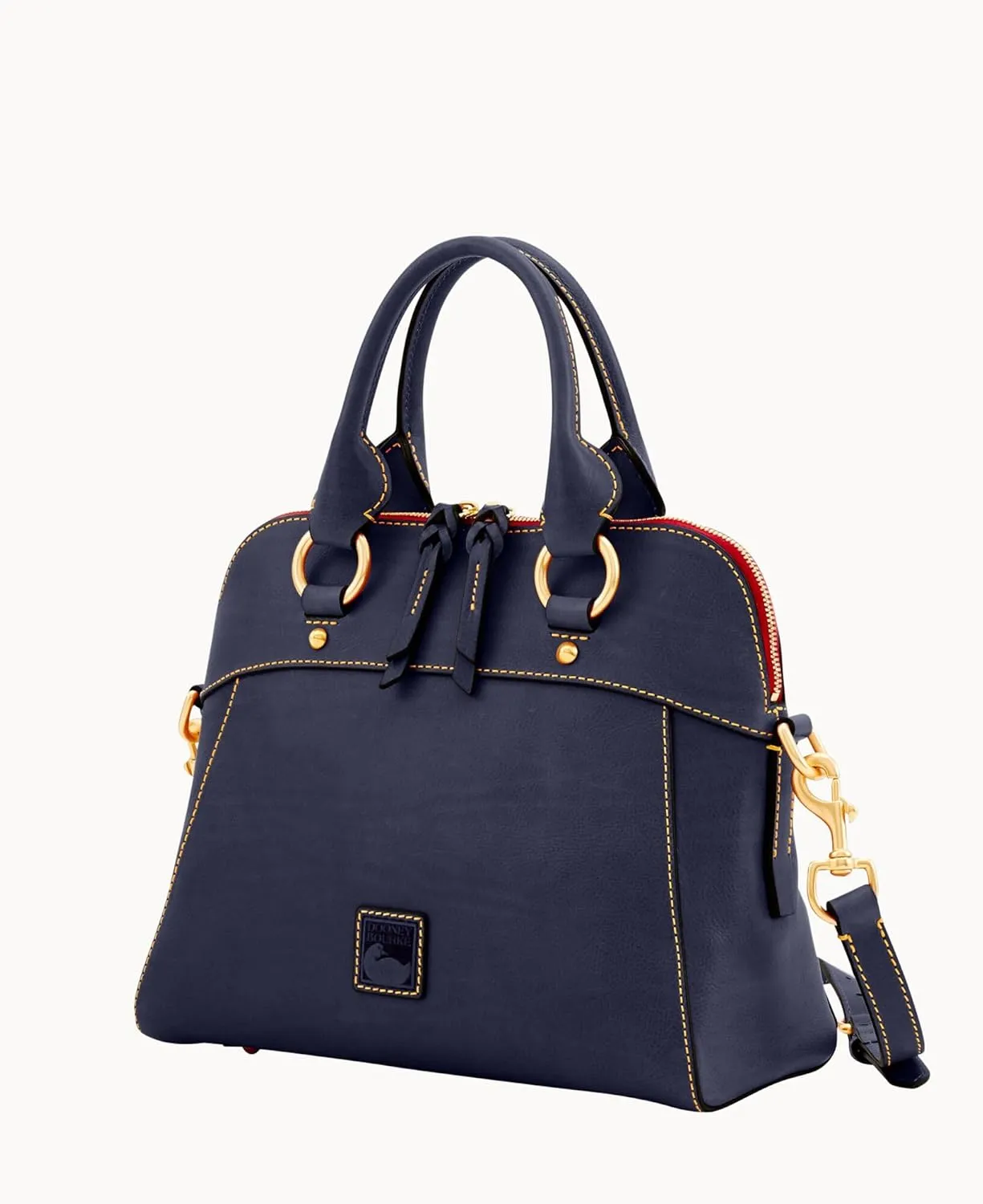 Dooney & Bourke Satchel Handbags for Women, Cameron Florentine Leather Satchel Bag with Optional Crossbody Strap