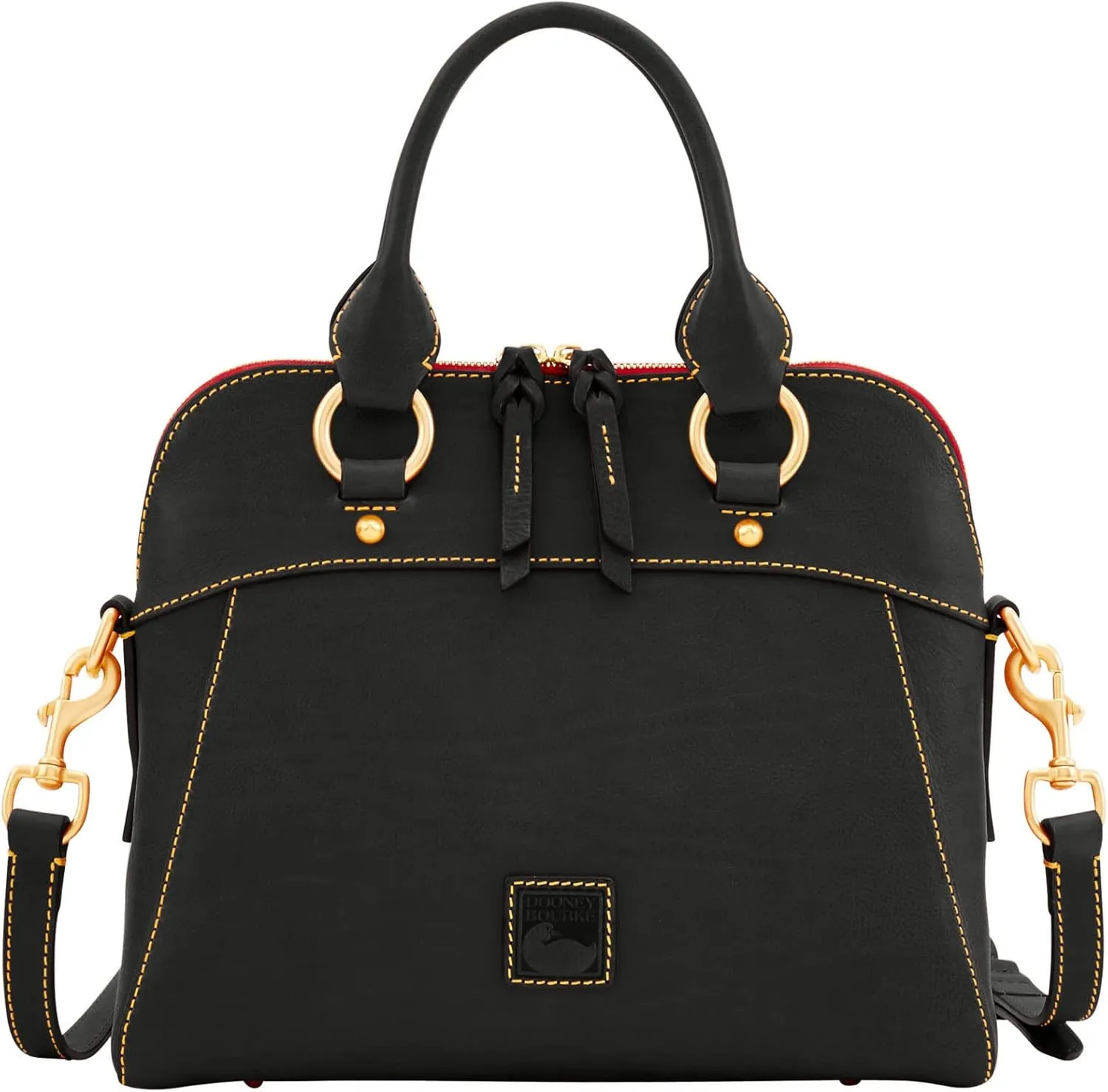 Dooney & Bourke Satchel Handbags for Women, Cameron Florentine Leather Satchel Bag with Optional Crossbody Strap