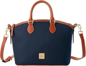 Dooney & Bourke Satchel Handbags for Women, Domed Leather Satchel Bag with Top Handles and Removable Crossbody Strap