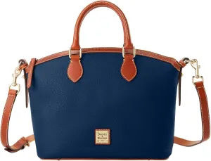 Dooney & Bourke Satchel Handbags for Women, Domed Leather Satchel Bag with Top Handles and Removable Crossbody Strap