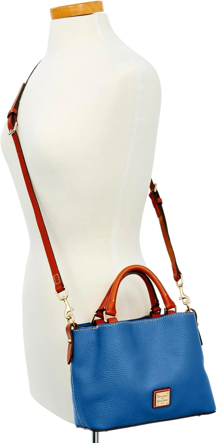 Dooney & Bourke Women's Mini Barlow Satchel in Pebble Grain Leather, Small Handbag with Adjustable, Detachable Shoulder Strap