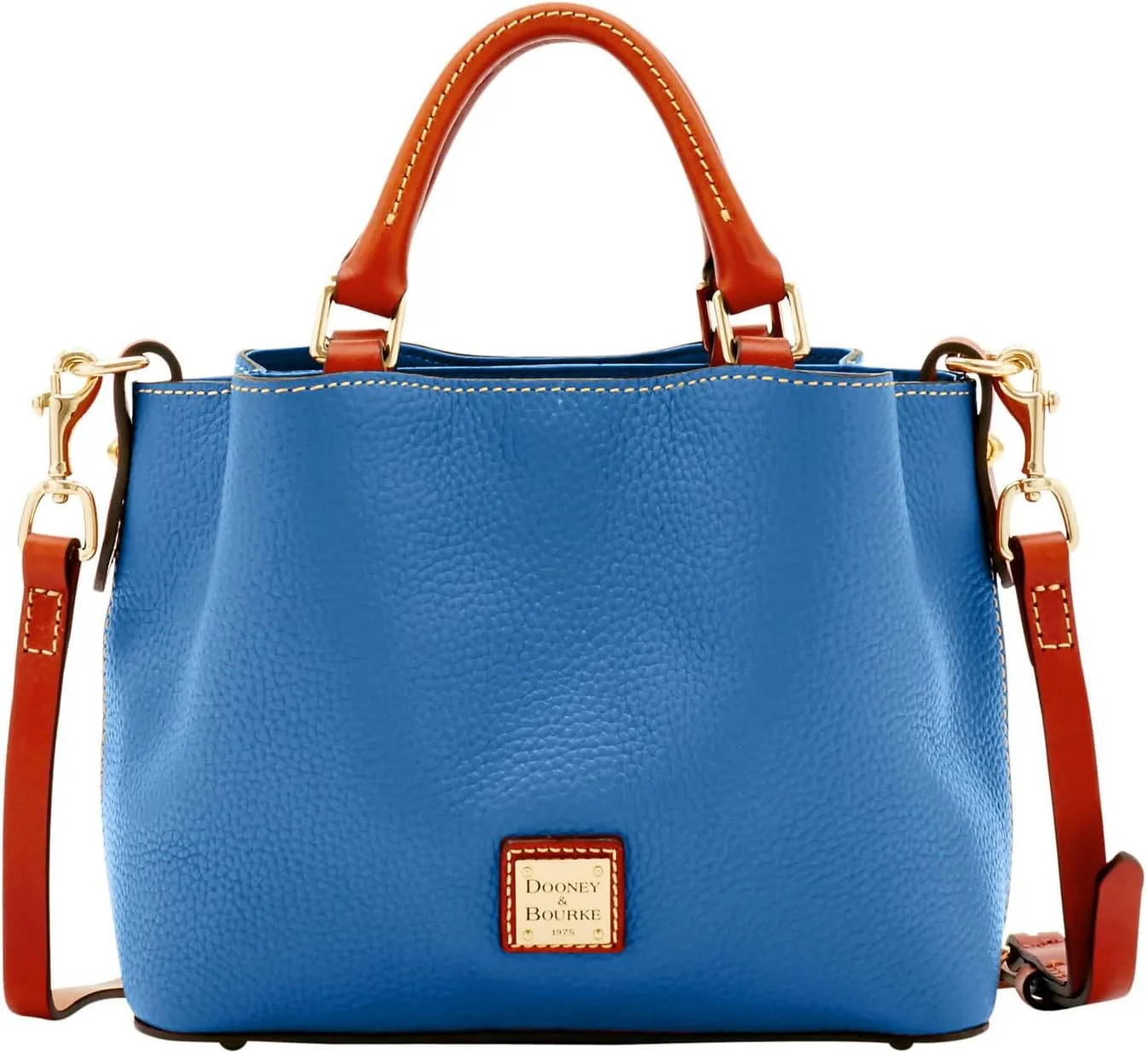 Dooney & Bourke Women's Mini Barlow Satchel in Pebble Grain Leather, Small Handbag with Adjustable, Detachable Shoulder Strap