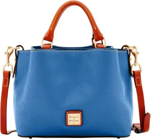 Dooney & Bourke Women's Mini Barlow Satchel in Pebble Grain Leather, Small Handbag with Adjustable, Detachable Shoulder Strap
