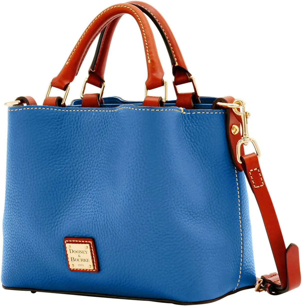 Dooney & Bourke Women's Mini Barlow Satchel in Pebble Grain Leather, Small Handbag with Adjustable, Detachable Shoulder Strap