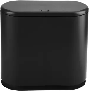 Double Layers Destop Trashbin Garbage Can Waste Classification Bathroom (Black)