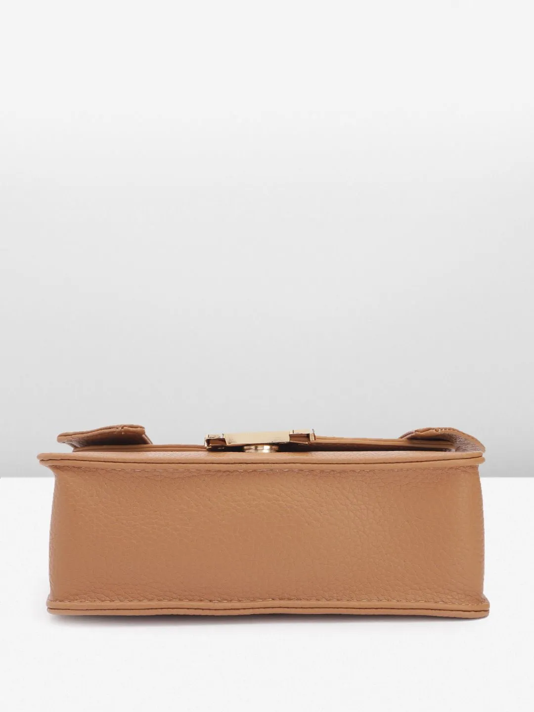 DressBerry Brand Logo Embossed Textured Satchel