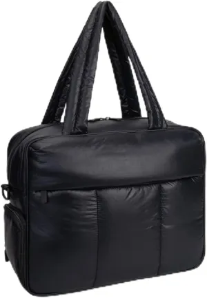 Duffel Weekender Bag, Puffer Tote Gym Bag for Women, Large Capacity Travel Duffle Bags with Shoe Compartment