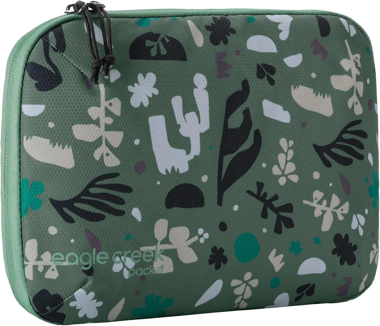 eagle creek Pack-It Reveal Pro Electronics Travel Organizer Featuring Secure Padded Internal Pockets for Tech Accessories and Cords with Self-Repairing Zippers, Duck Green