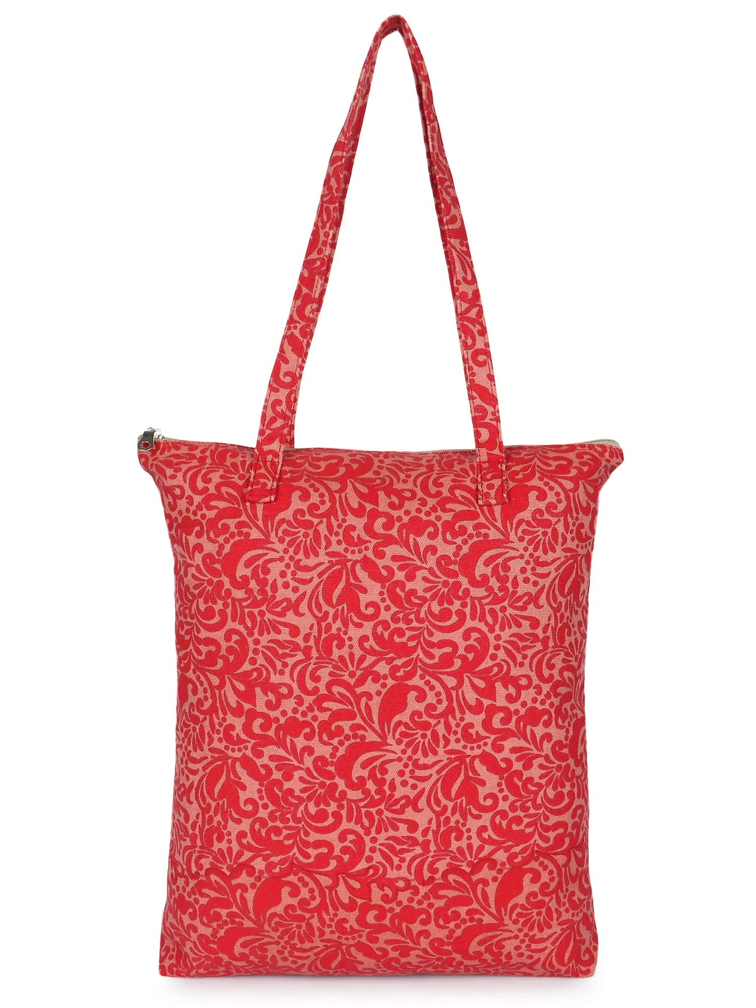 Eco-Friendly Multicolor Floral Printed Cotton Canvas Shopping Bags (Pack of 3)