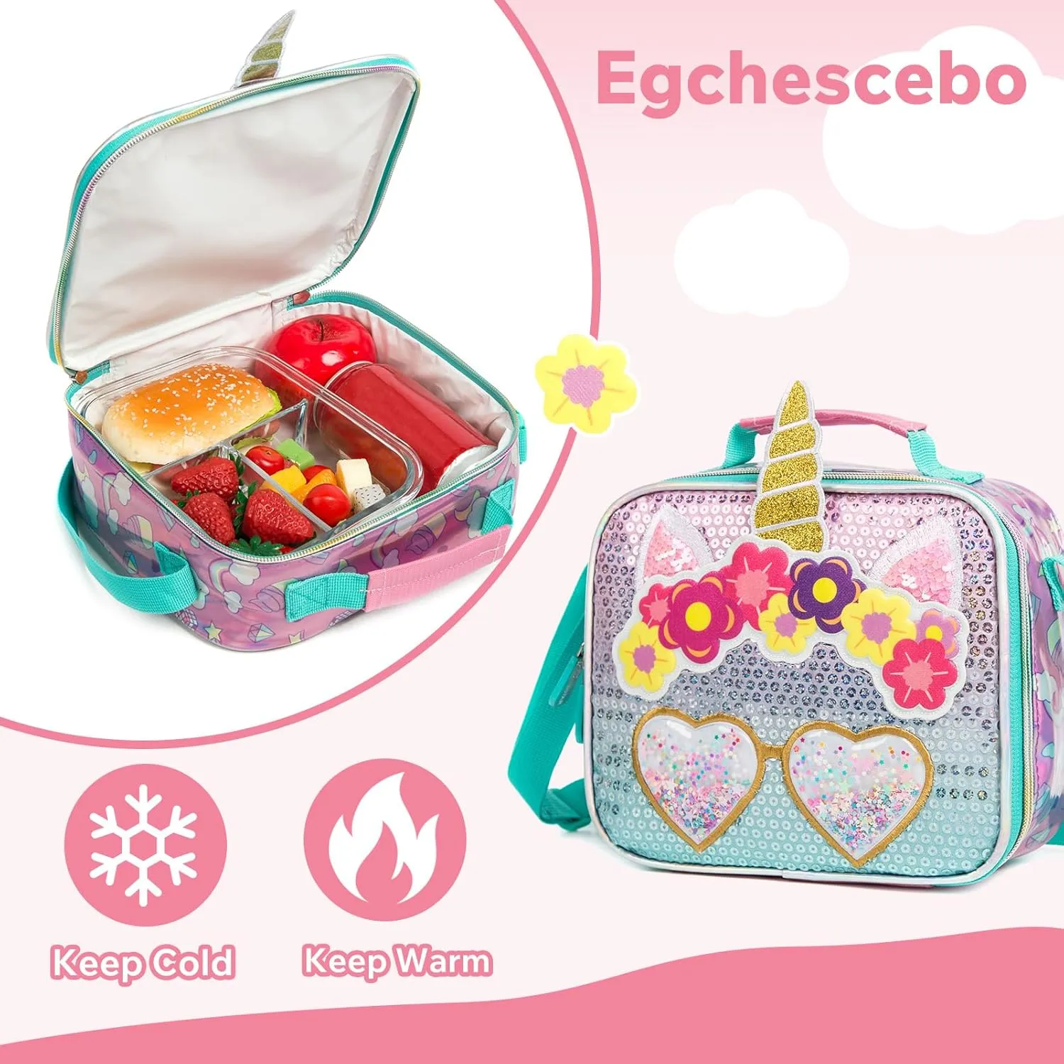 Egchescebo Kids Rolling Backpack for Girls With Wheels School Bags Elementary (5315-miyan-Pink)