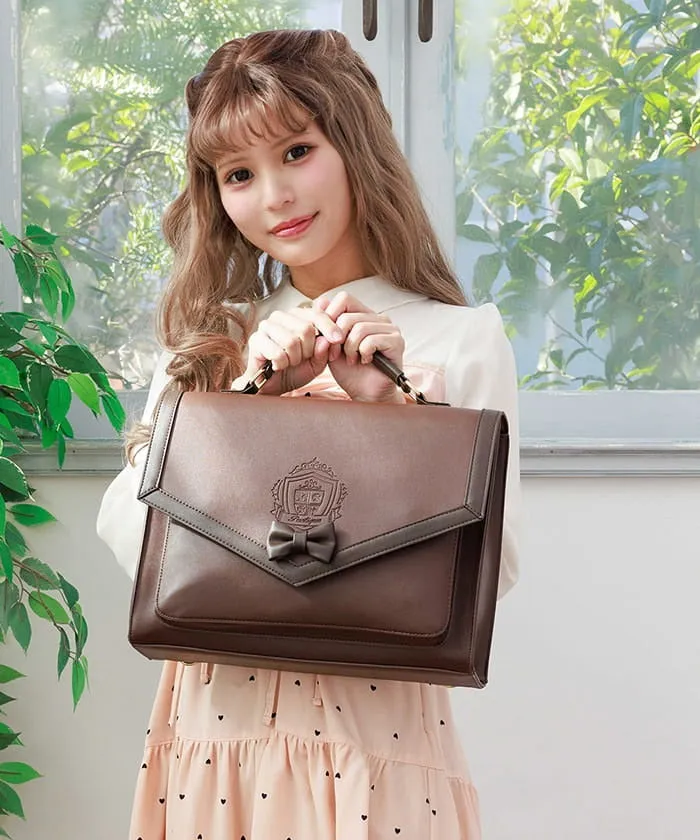 Emblem Embossed Satchel