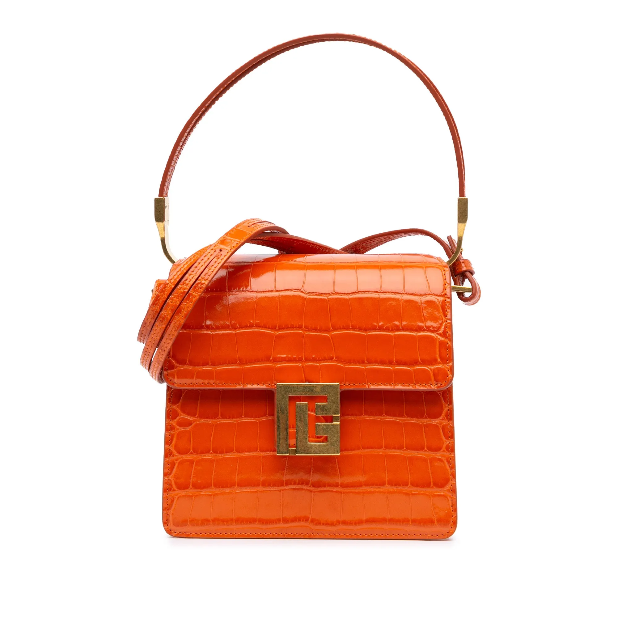 Embossed Calfskin Ely Satchel