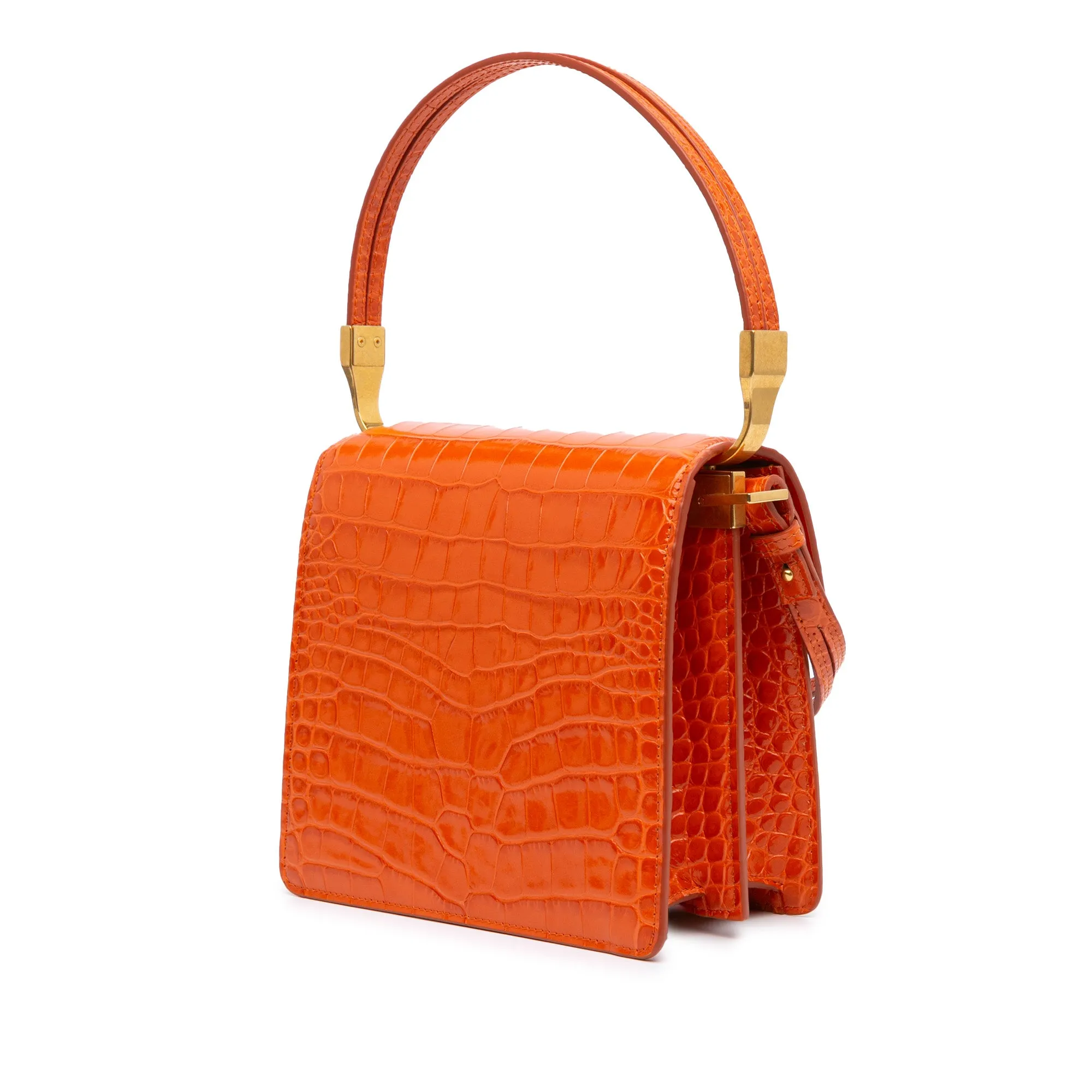 Embossed Calfskin Ely Satchel