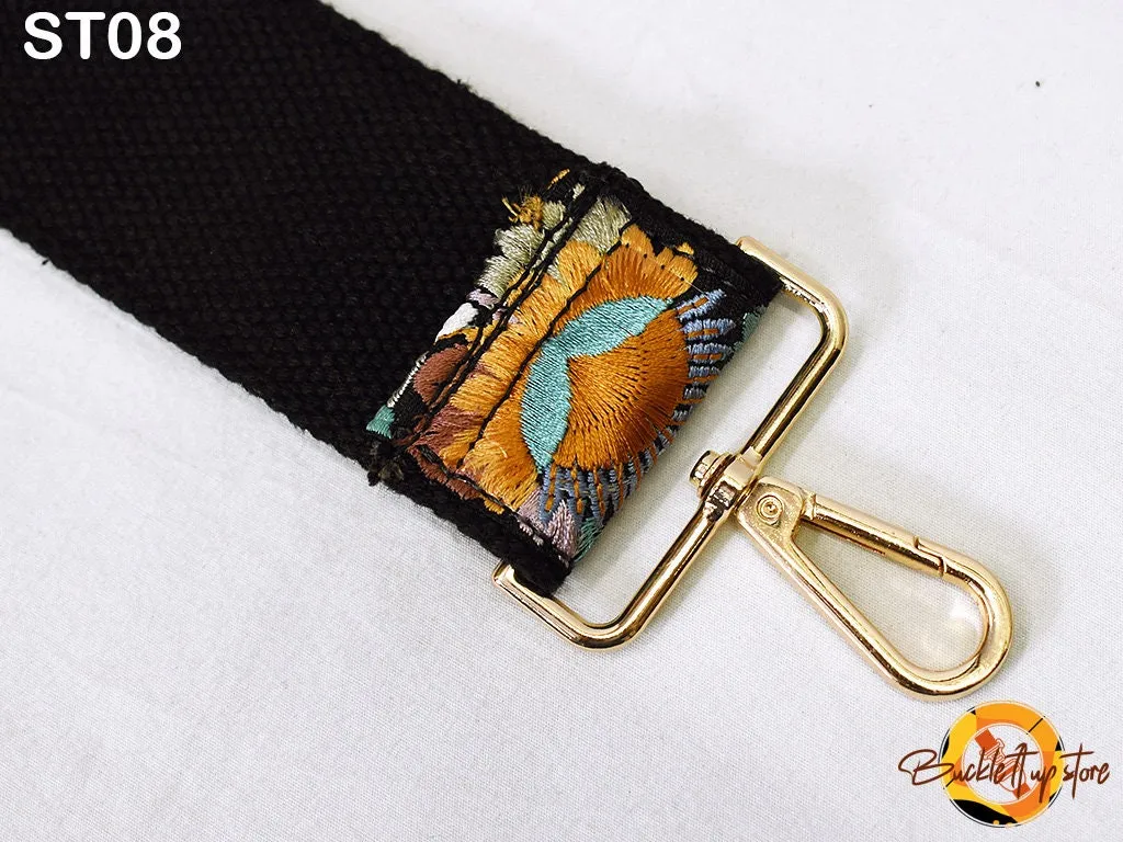 Embroidered Purse Strap Crossbody Strap for Purses Boho Bags Strap Embroidery Replacement Strap Boho Camera Strap Handbag Strap gift for her