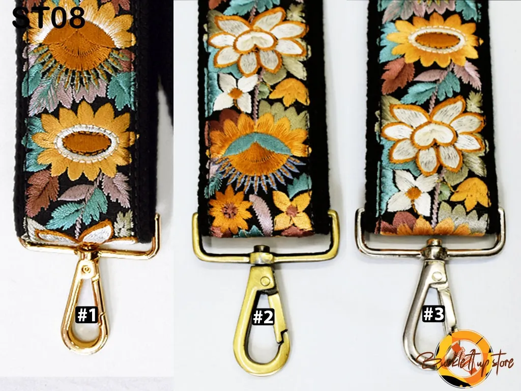 Embroidered Purse Strap Crossbody Strap for Purses Boho Bags Strap Embroidery Replacement Strap Boho Camera Strap Handbag Strap gift for her