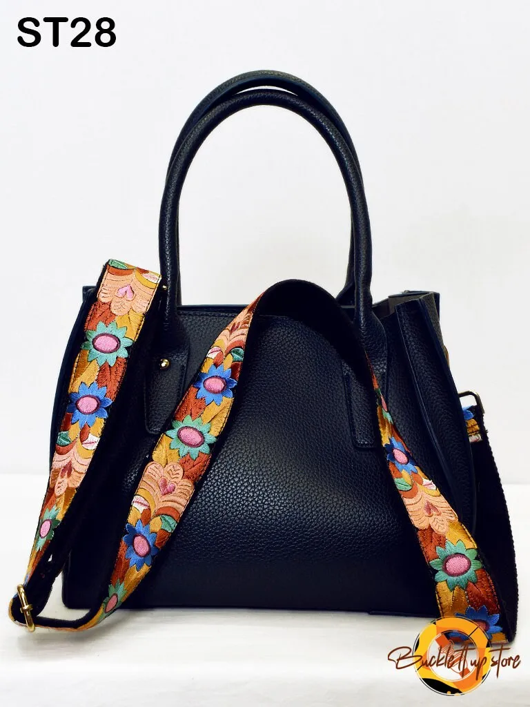 Embroidered Purse Strap Crossbody Strap for Purses Boho Bags Strap Embroidery Replacement Strap Boho Guitar Strap Handbag Strap gift for her