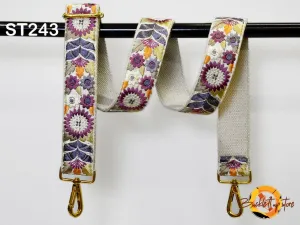 Embroidered Purse Strap Crossbody Strap for Purses Boho Bags Strap Embroidery Replacement Strap Boho Guitar Strap Handbag Strap gift for her