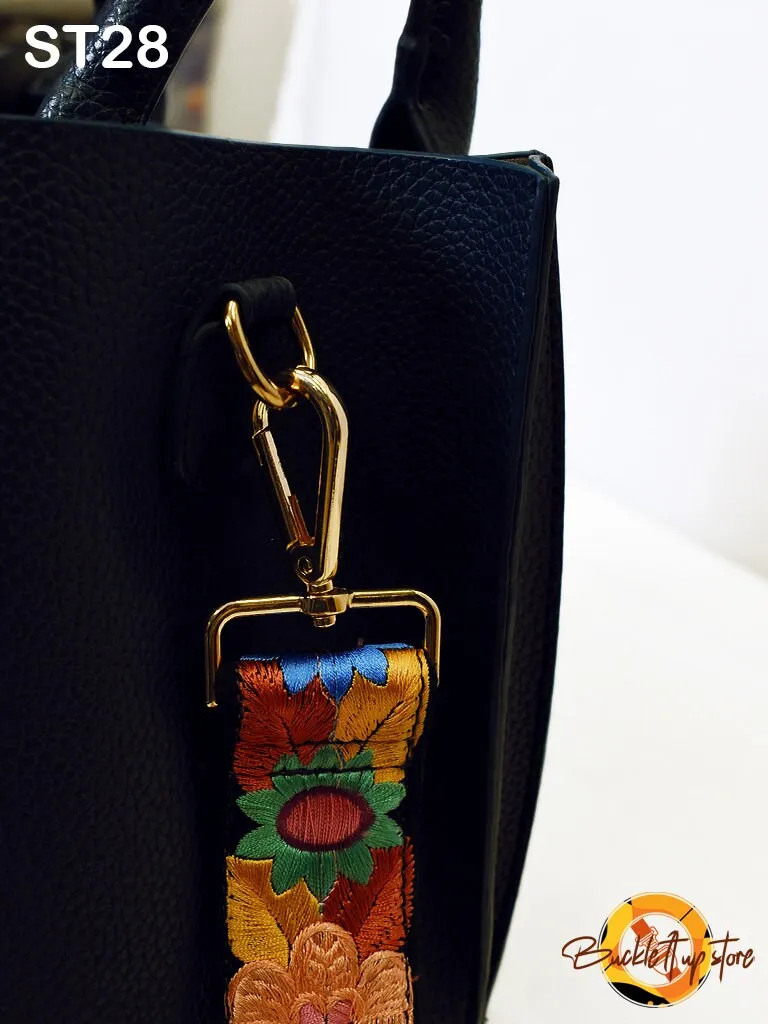 Embroidered Purse Strap Crossbody Strap for Purses Boho Bags Strap Embroidery Replacement Strap Boho Guitar Strap Handbag Strap gift for her
