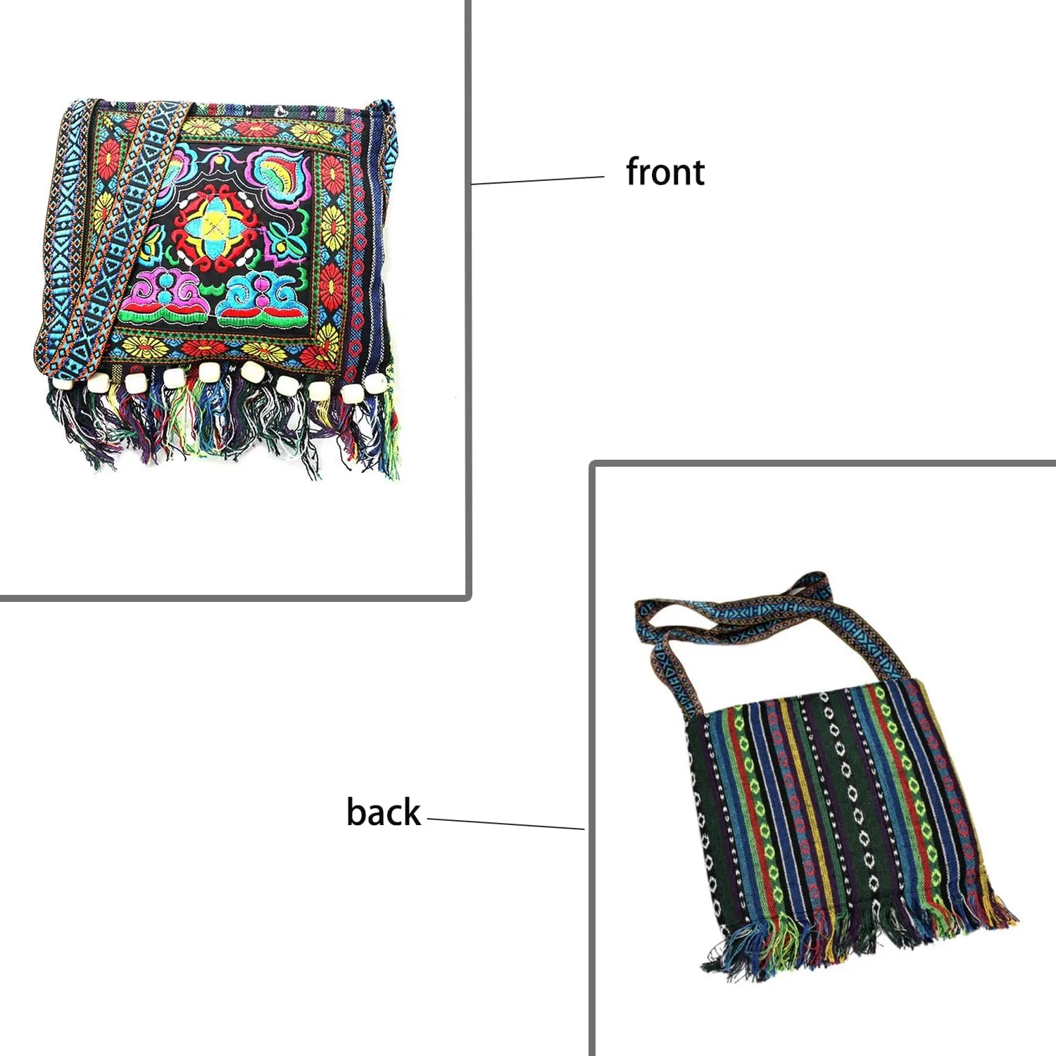 Embroidered Shoulder Crossbody Bag,Hippie Travel Crossbody Bag, Hippie Travel Crossbody Bag For Women.
