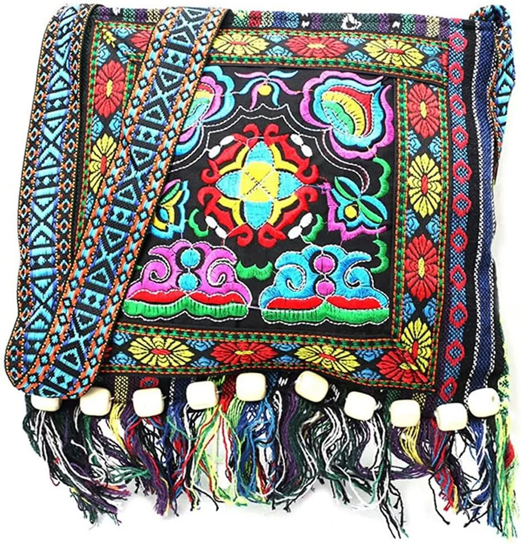 Embroidered Shoulder Crossbody Bag,Hippie Travel Crossbody Bag, Hippie Travel Crossbody Bag For Women.