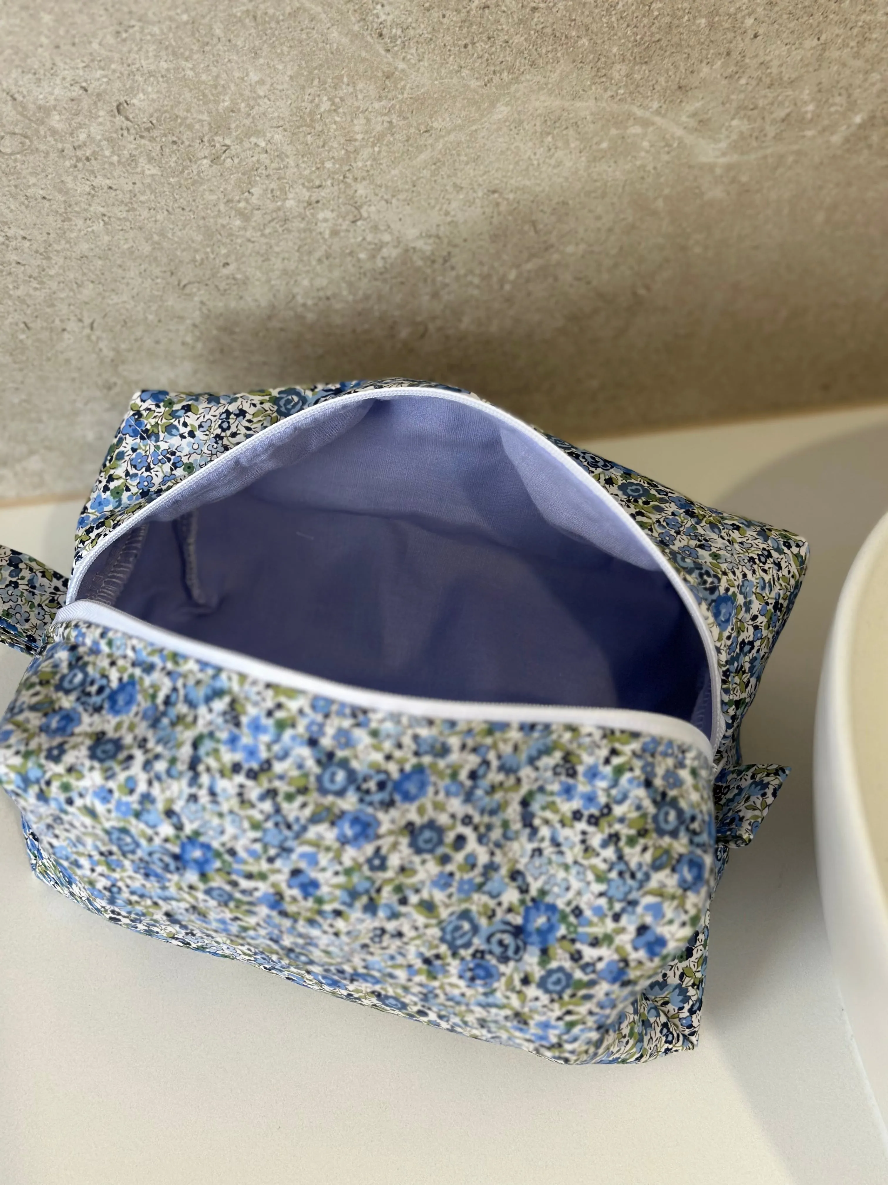 Emma & Georgina Liberty  Blue Linen Bag