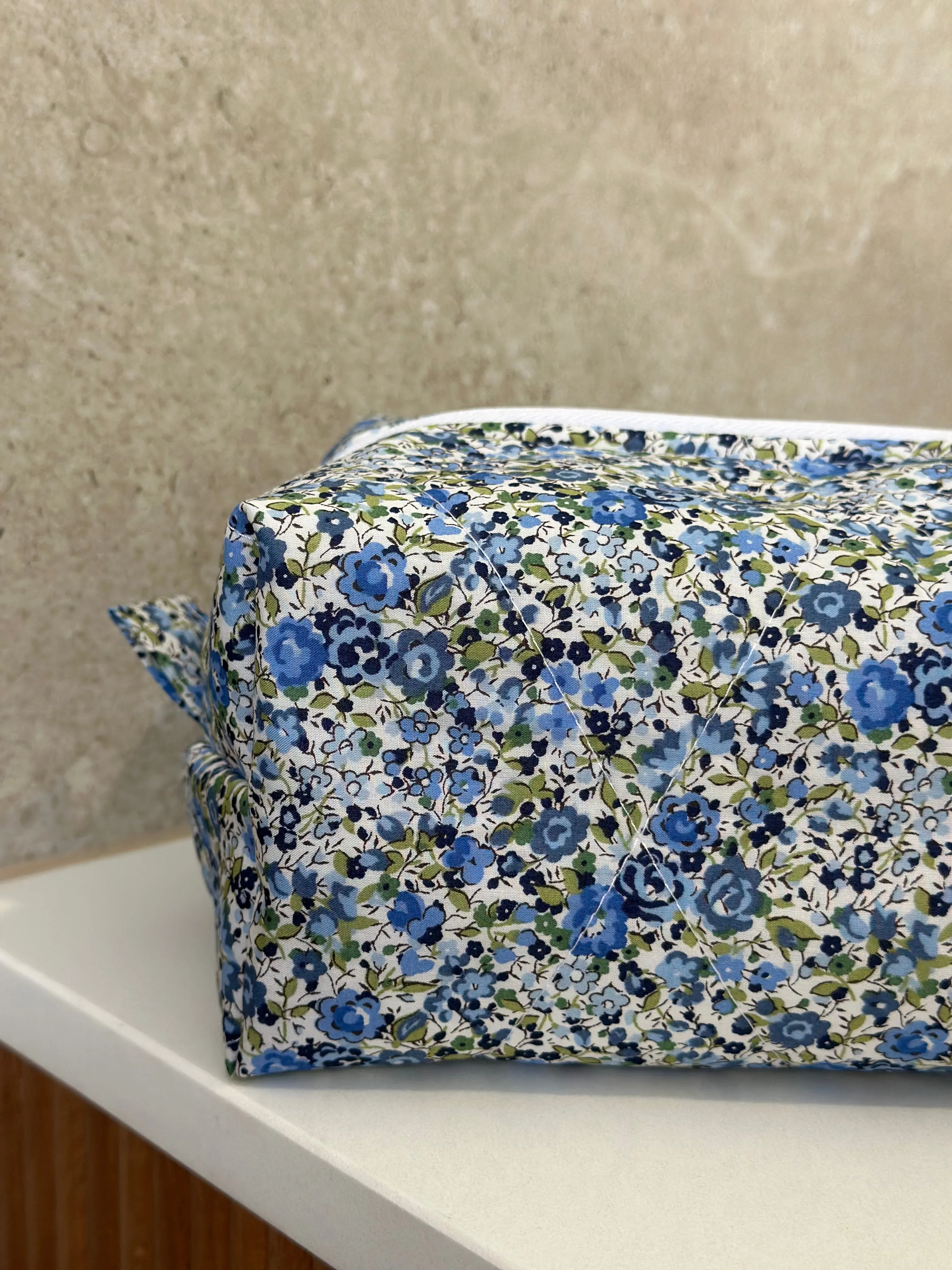 Emma & Georgina Liberty  Blue Linen Bag