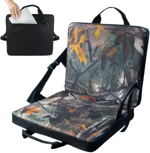 Enfudid Portable Hunting Seat Folding Fishing Seat Memory Foam Bucket Seat with Back Support, Suitable for Hunting Fishing Gardening Quiet and Comfortable