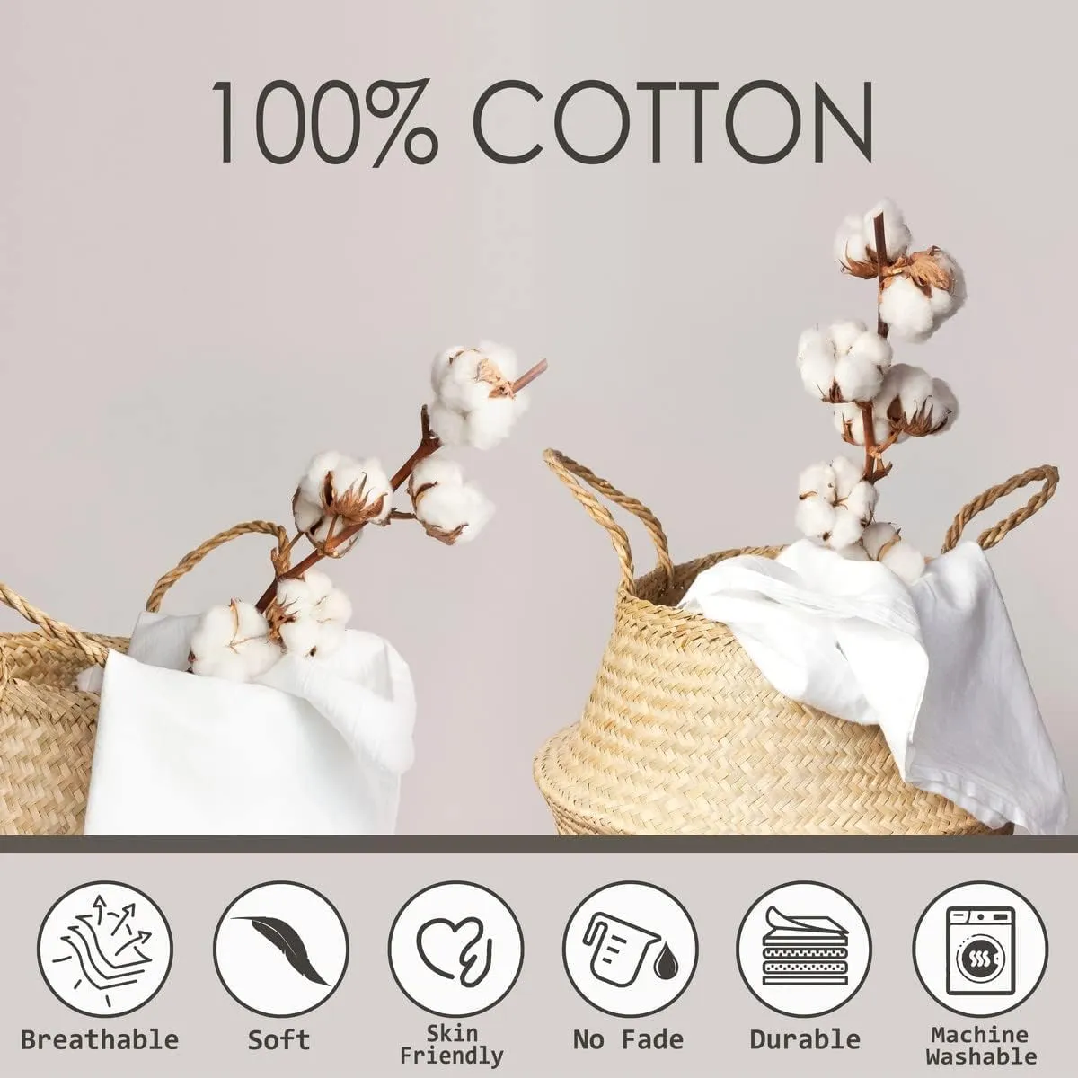 Erosebridal Cowgirls 100% Cotton Bedclothes Queen Size Hats Boots Bedding Set for Girls Women Cactus Floral Pink Brown Comforter Cover Soft Comfy Duvet Cover