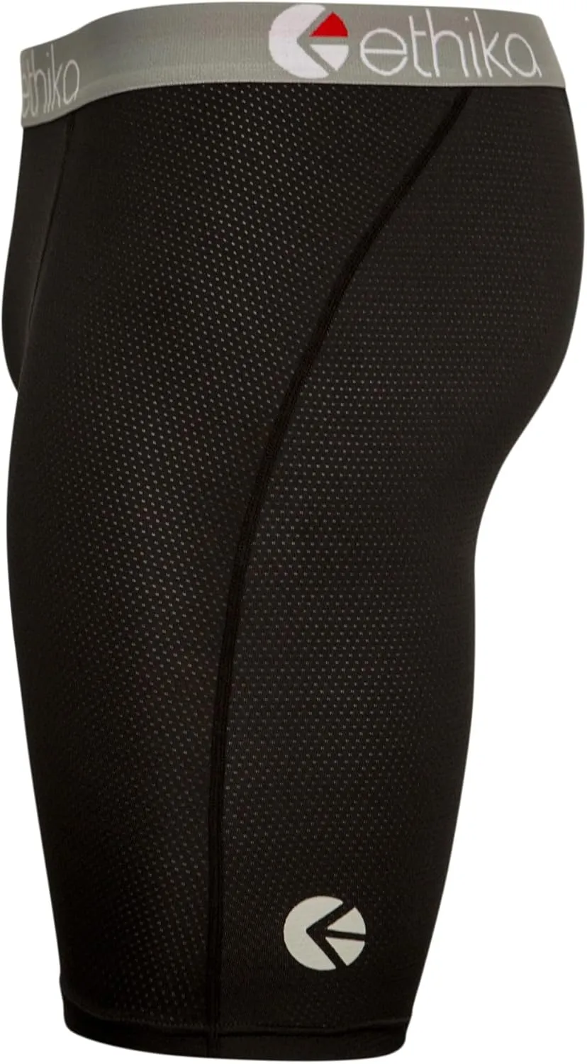 Ethika Mens Micro Mesh Staple Boxer Brief | Black