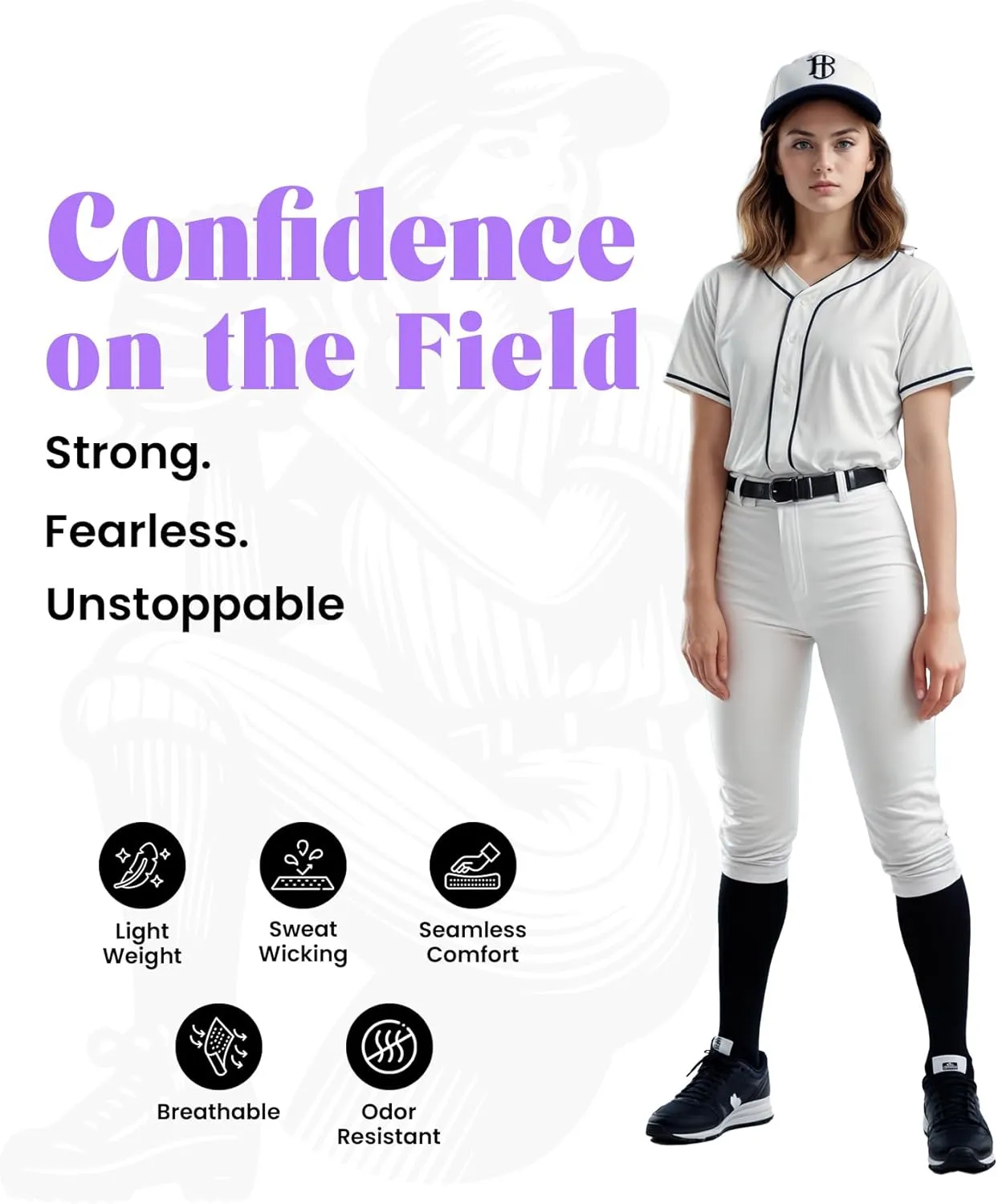 Exxact Sports Zipper Softball Pants for Women - Elastic Bottom Womens Softball Pants with Mesh Panels