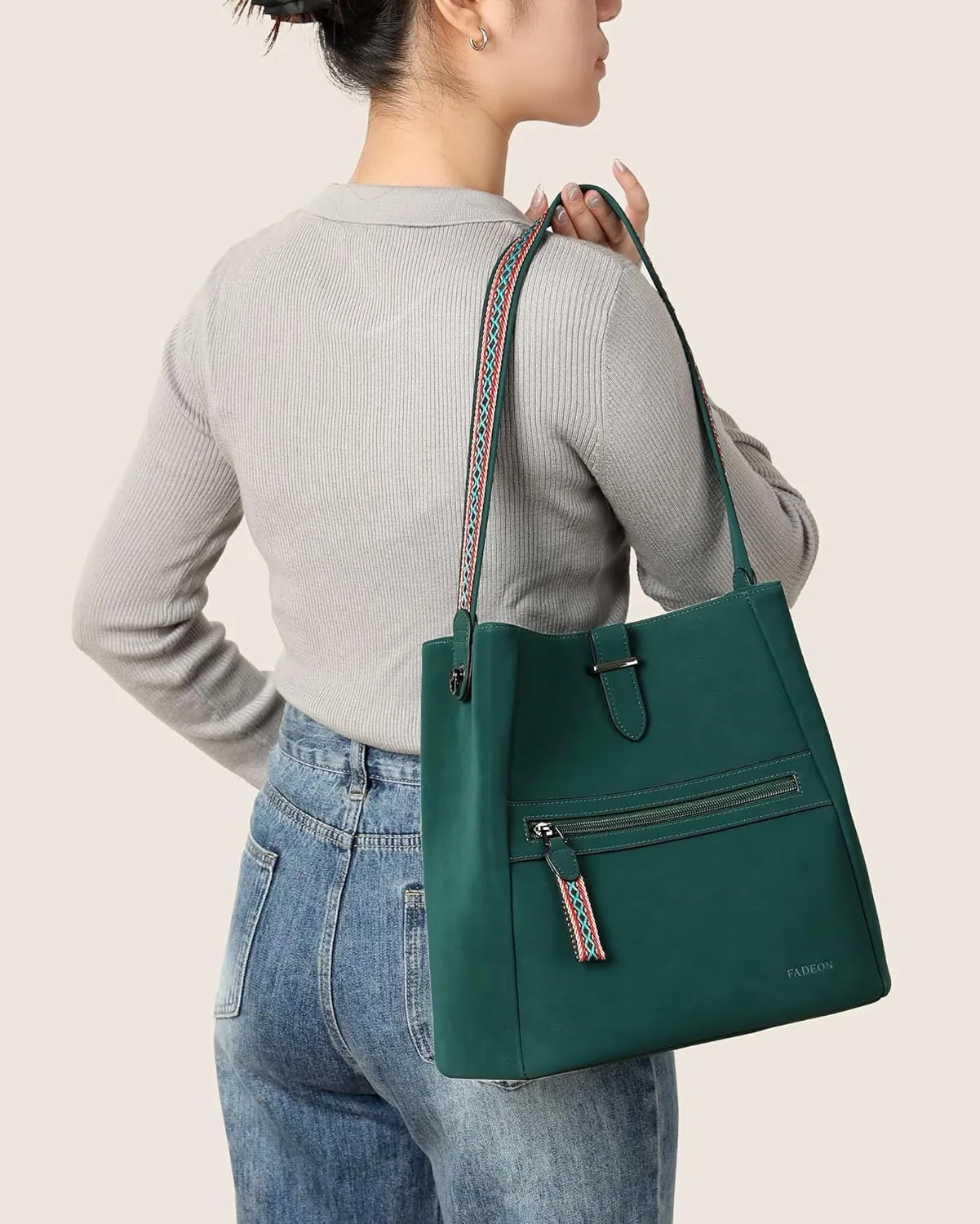 FADEON Bucket Bag for Women Purses and Handbags Designer Hobo Bags for Women Crossbody PU Leather Shoulder Bag Trendy