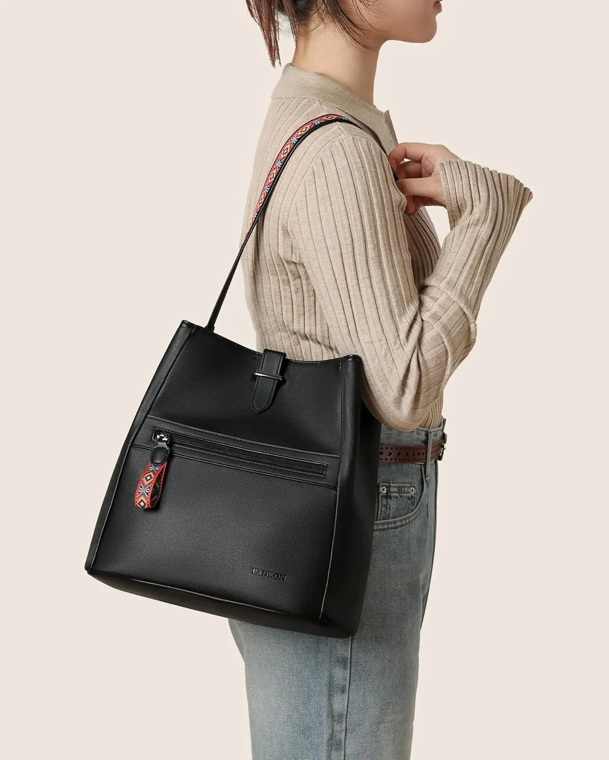 FADEON Bucket Bag for Women Purses and Handbags Designer Hobo Bags for Women Crossbody PU Leather Shoulder Bag Trendy