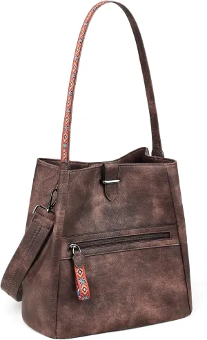 FADEON Bucket Bag for Women Purses and Handbags Designer Hobo Bags for Women Crossbody PU Leather Shoulder Bag Trendy