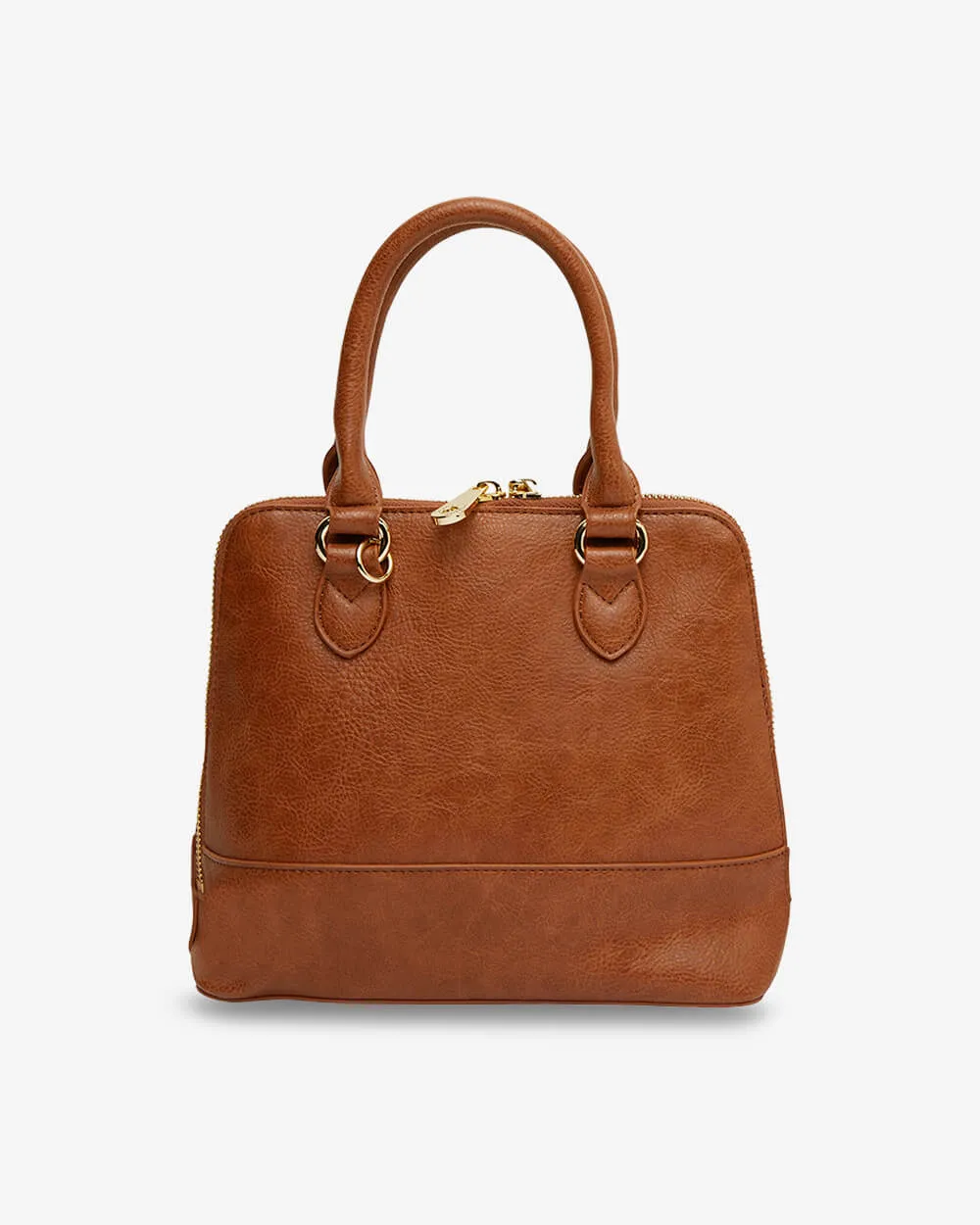 Fairfax Top Grip Bag - Tan Pebble