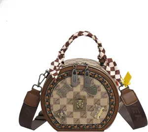 Fashion Trends Unique Fashion Korean Perfect Women's shoulder or crossbody bag Fashion Women's Round Bun Bag Single Shoulder crossbody bag (khaki)