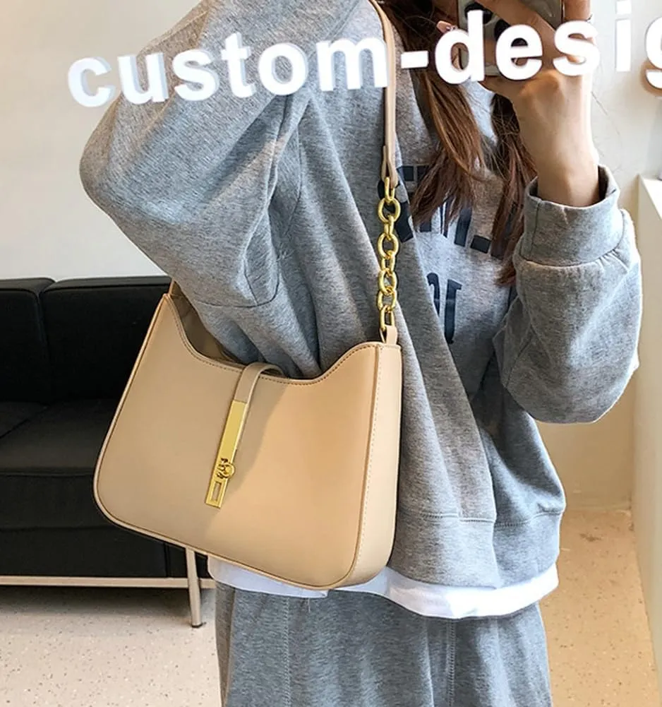 Fashion Vegan Leather Shoulder Bag for Women Handbags Purse Small Tote Bag Casual Top Handle Satchel 2024