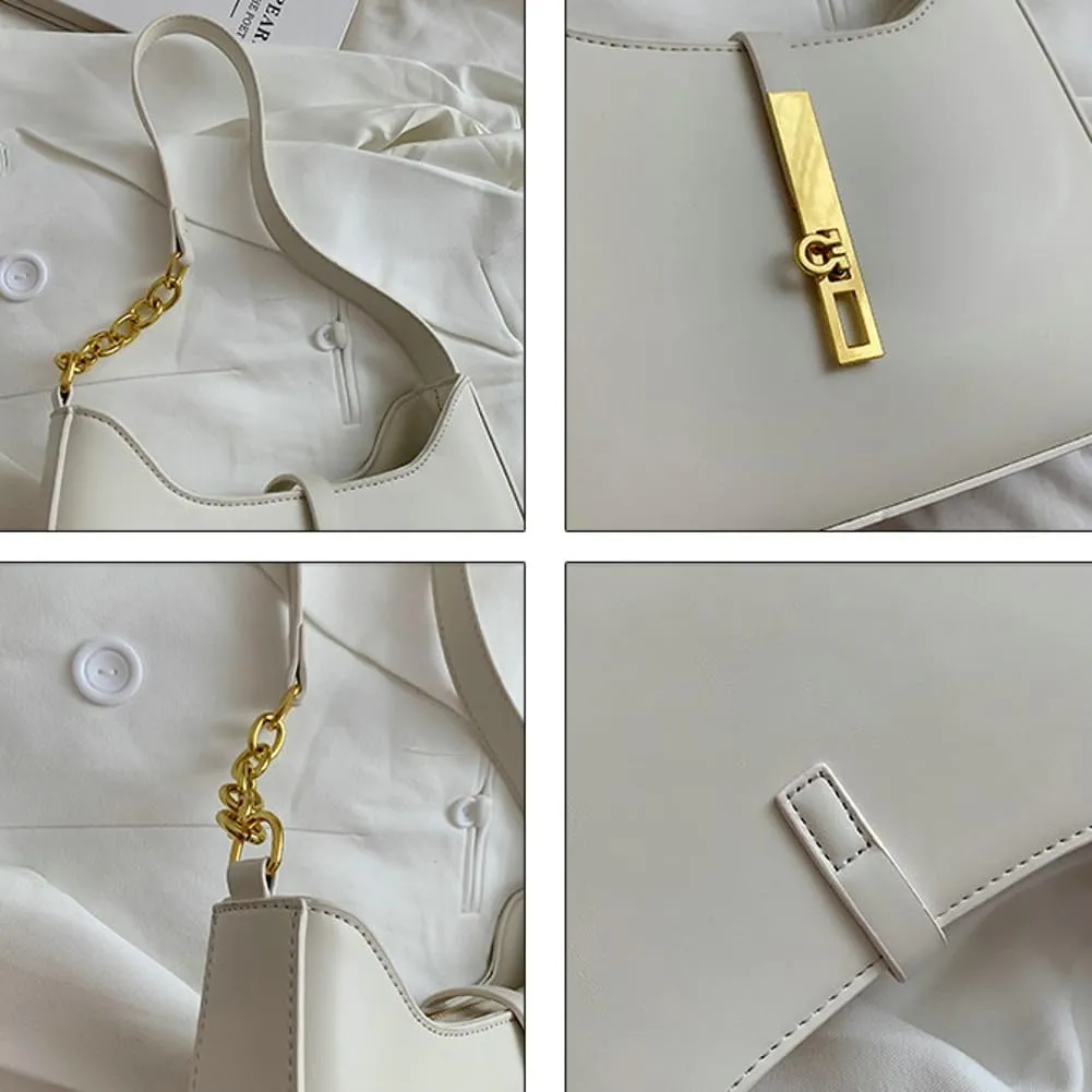 Fashion Vegan Leather Shoulder Bag for Women Handbags Purse Small Tote Bag Casual Top Handle Satchel 2024