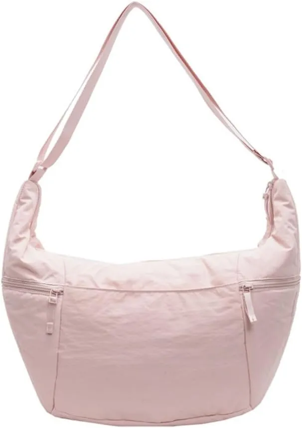 Fashionable Half Moon Crossbody Bag for Women Casual Satchel Practical Nylon Shoulder Bags for Everyday Needs