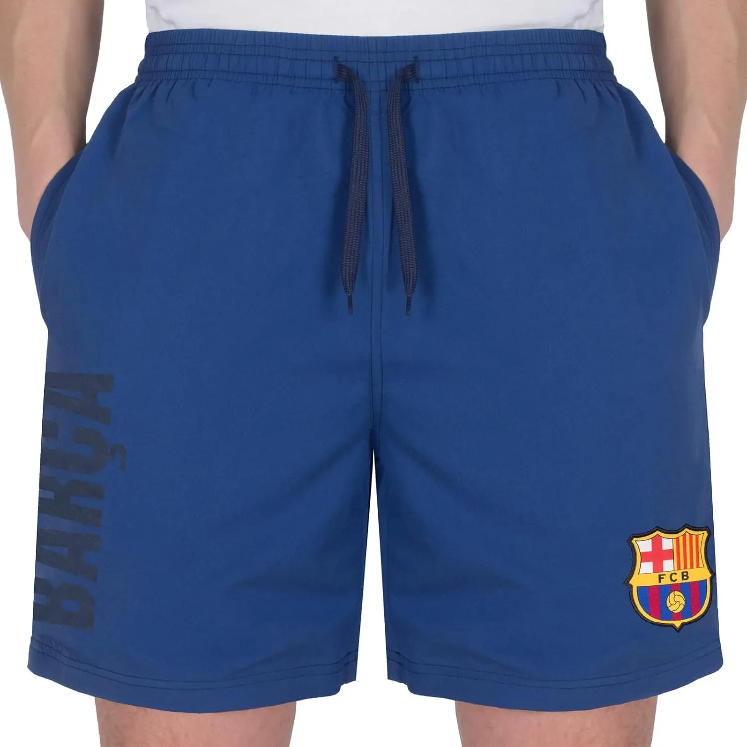 FC Barcelona Shorts Mens Poly Official Soccer Gift