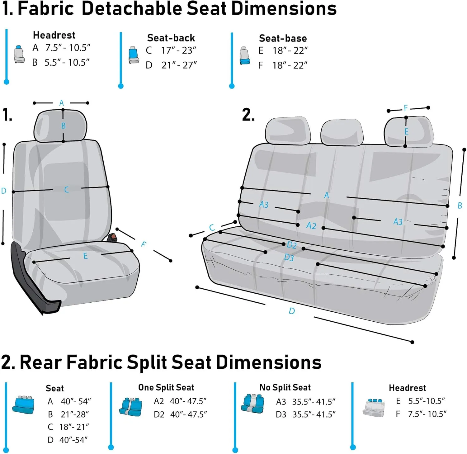 FH Group Car Seat Cover Full Set Striking Striped Burgundy Black Car Seat Covers with Front Seat Covers and Rear Split Bench Car Seat Cover Universal Fit Interior Accessories for Cars Trucks and SUVs