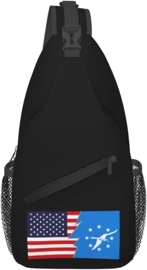 Flag Of Corpus Christi, Texas And America Crossbody Bags For Women Men Chest Backpack Gym Shoulder Bag Travel Outdoor Sports Casual Crossbody Bags