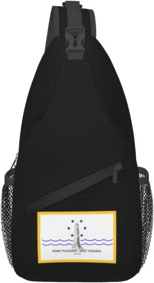 Flag Of Point Pleasant, West Virginia Crossbody Bags For Women Men Chest Backpack Gym Shoulder Bag Travel Outdoor Sports Casual Crossbody Bags