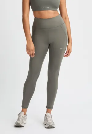 flattering high waist tights - gunmetal