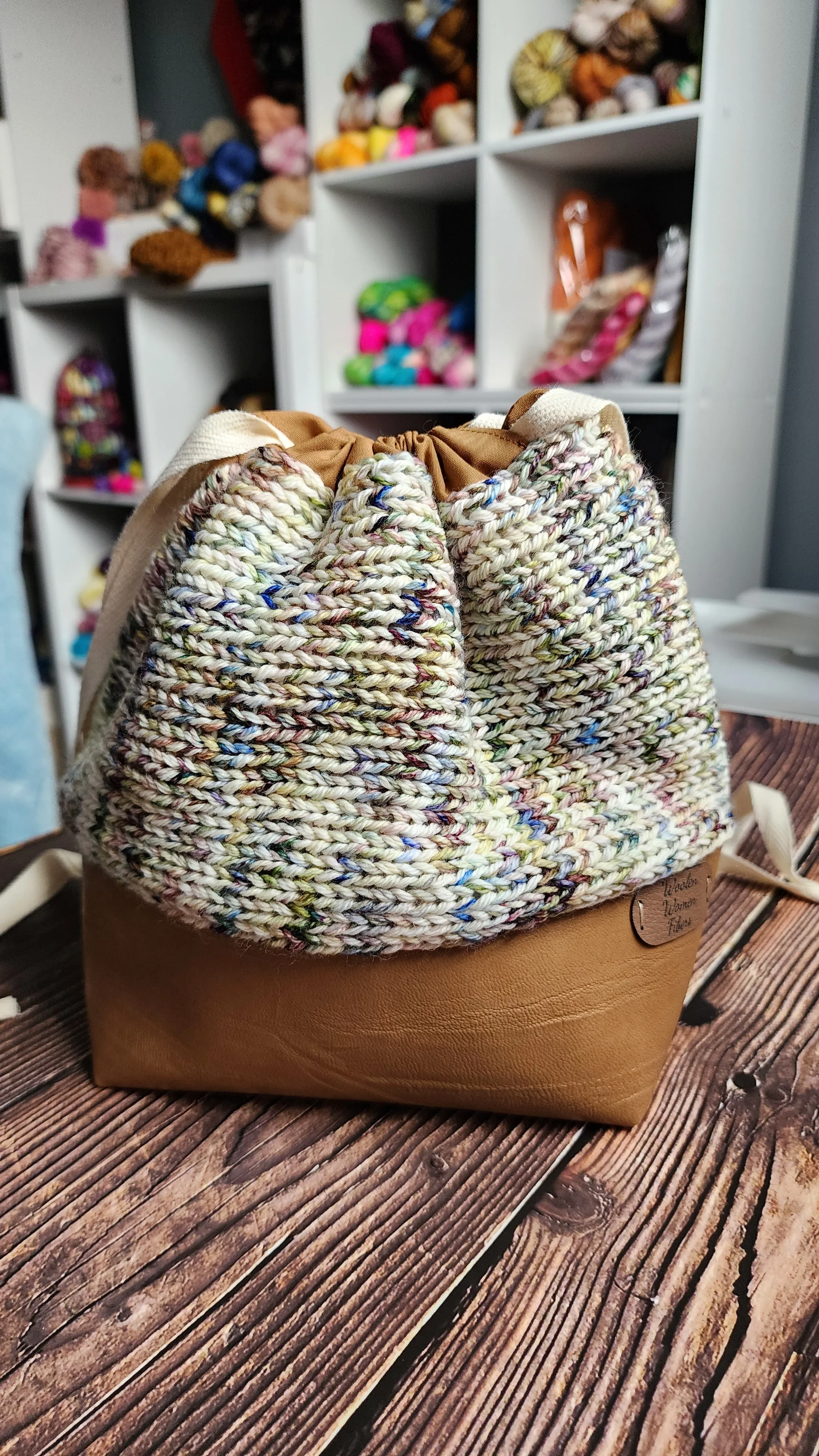Floral Keepsake Knitted Knapsack