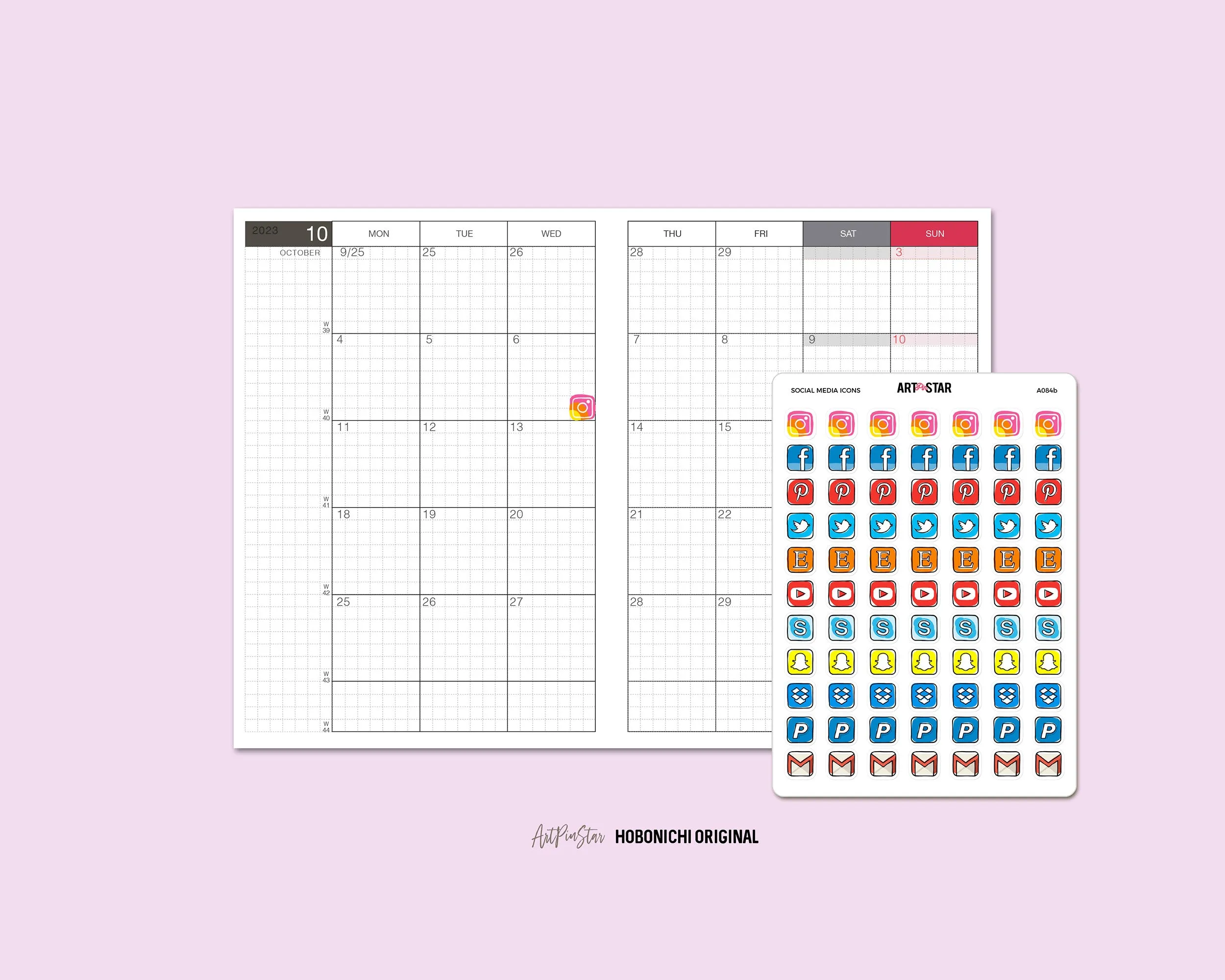 Floral Monthly Headers White Stickers
