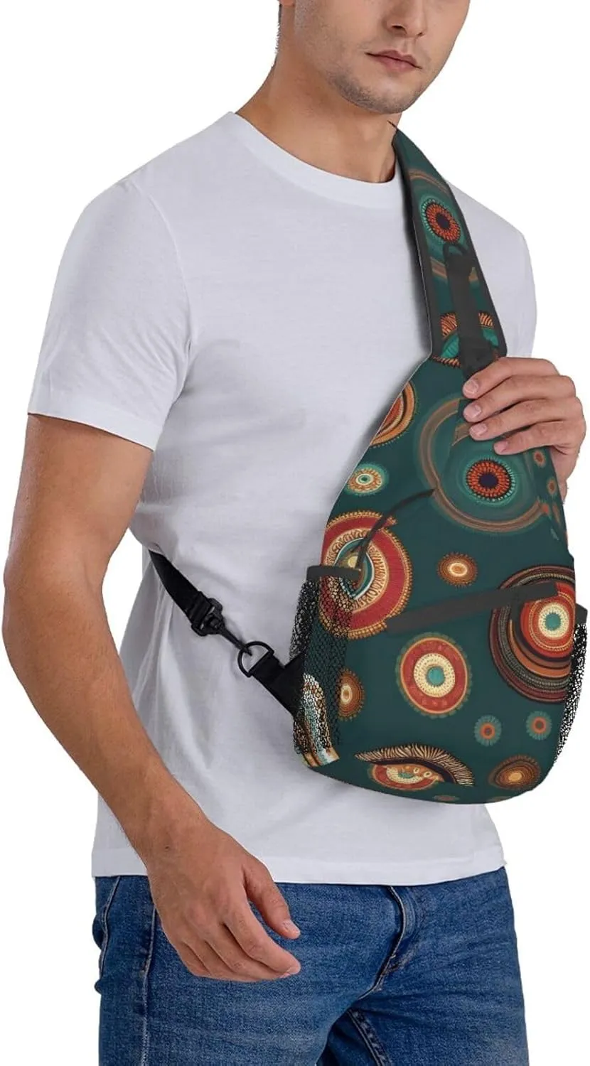 Flowers Skull Ornamental Pattern Unisex Daypack Chest Pack â€“ Lightweight & Stylish Hiking Rucksack, Versatile Messenger Bag
