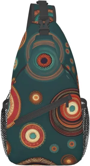 Flowers Skull Ornamental Pattern Unisex Daypack Chest Pack â€“ Lightweight & Stylish Hiking Rucksack, Versatile Messenger Bag