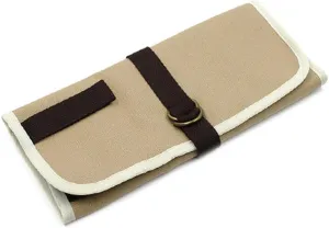 Foldable Camping Tableware Storage Bag Folk Storage Package Organizers Multi Pocket For Outdoor Camping Seasoning Bags For Cooking Organizer For Storage, Khaki
