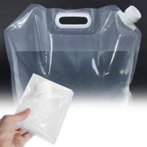 Folding Water Bag, 10L Water Container Bucket Storage Lifting Food Grade BPA- Bag for Outdoor Camping Hiking