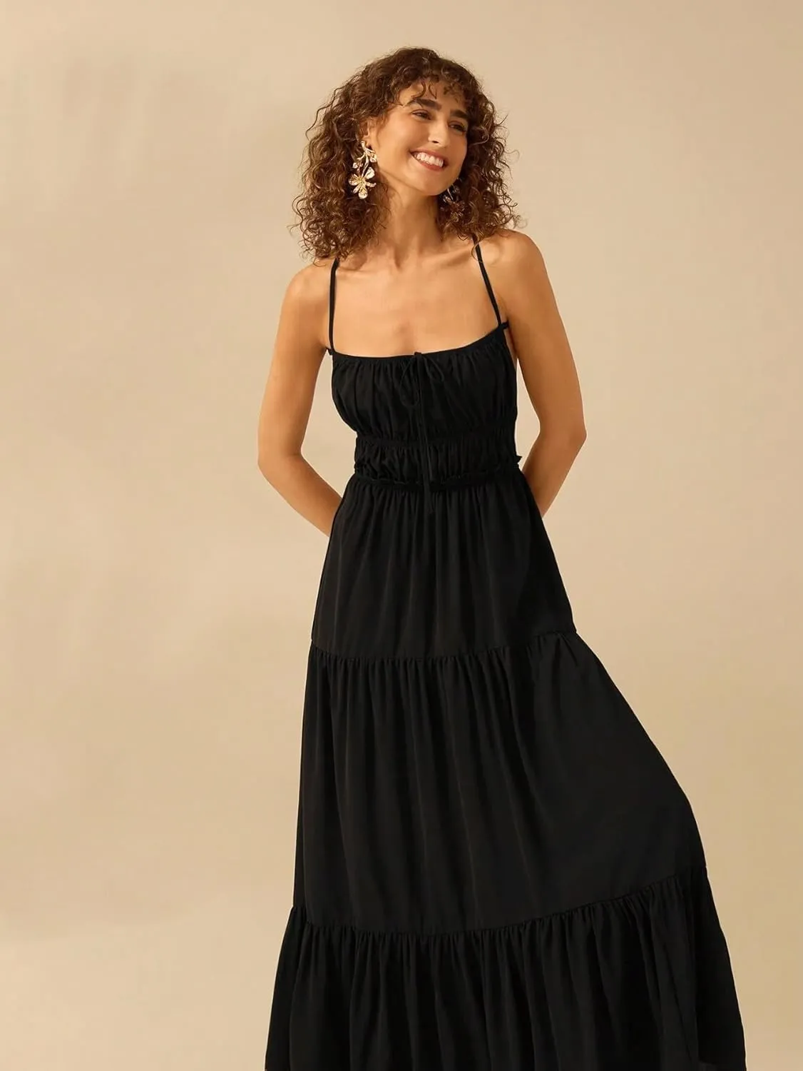 ForeMode Summer Deep V Neck Bohemian Women Mini Short Dress Backless Beach Boho Dress